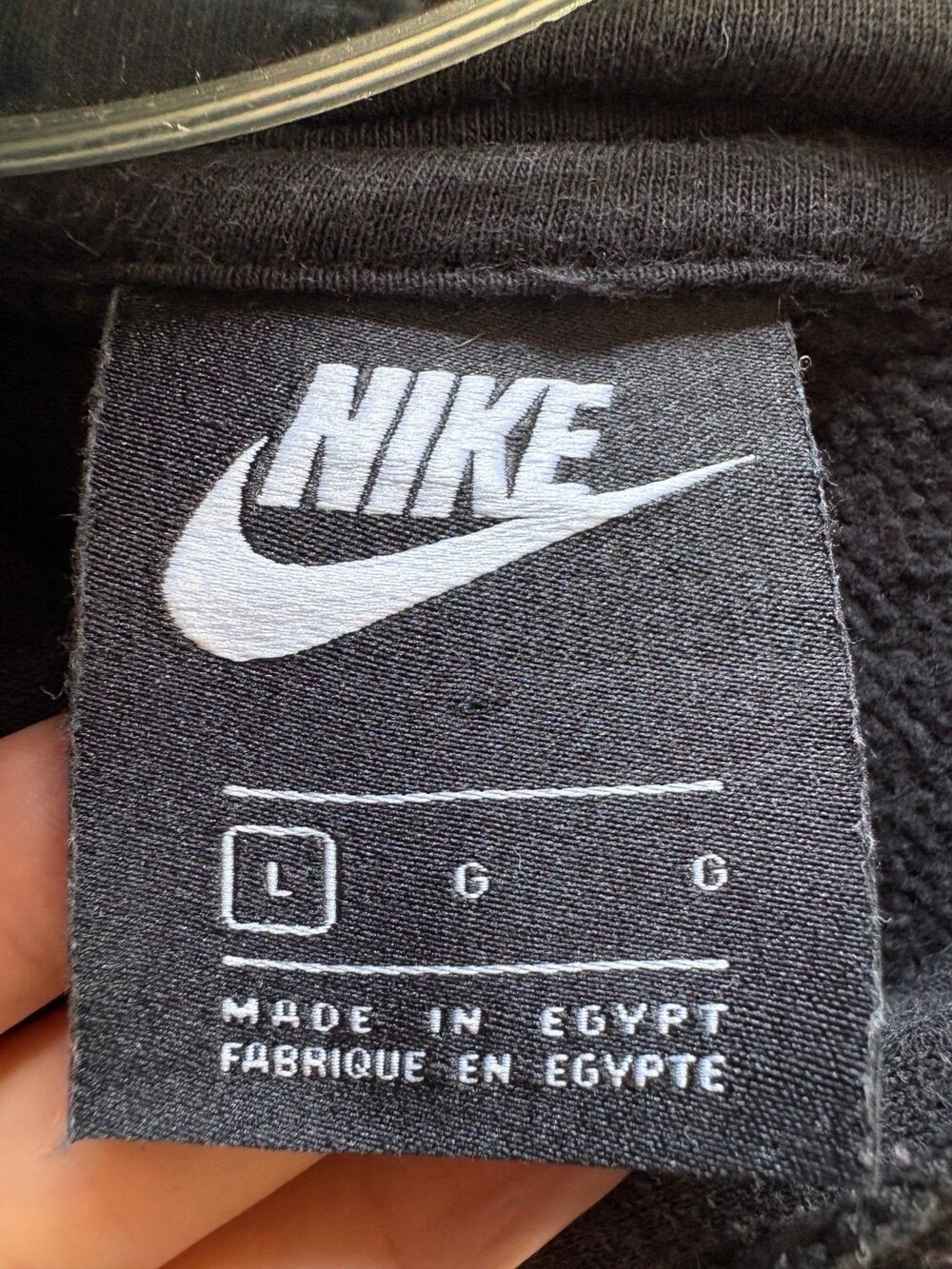 Nike Club Fleece Hoodie Large L Multi Swoosh AOP Black Pullover DC2767-010 Sport - Picture 5 of 9